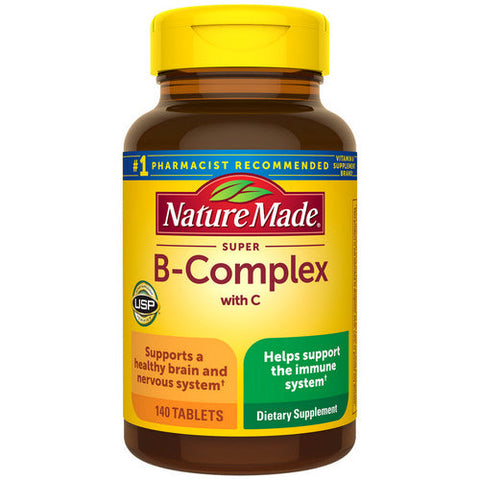 Nature Made, Super B-Complex With Vitamin C, 140 Tabs Nature Made