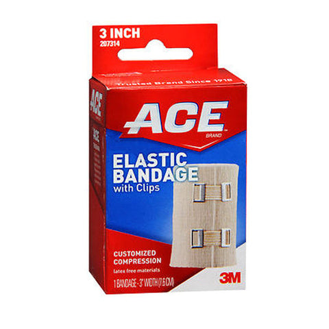 Ace, Elastic Bandage With Clips 3 Inch, 1 Each Ace