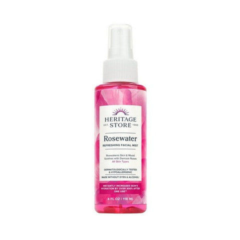 Heritage Store, Rosewater Refreshing Facial Mist, 4 Oz Heritage Store