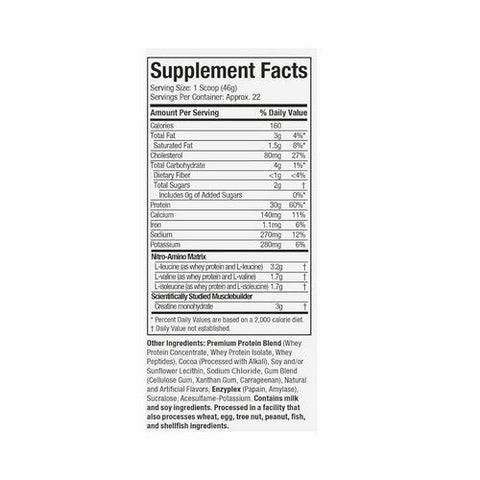 Muscletech, Nitro Tech Whey Protein Isolate And Peptides Cookies & Cream, 2 Lbs