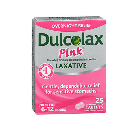 Dulcolax, Pink Laxative Comfort Coated Tablets, 5 mg, 25 Count Dulcolax