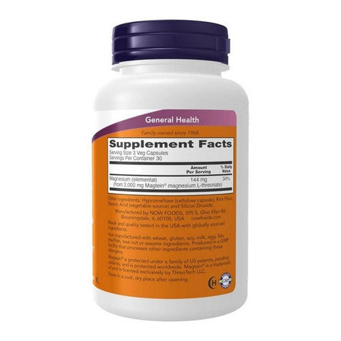Now Foods, Magtein, 90 Vcaps Now Foods