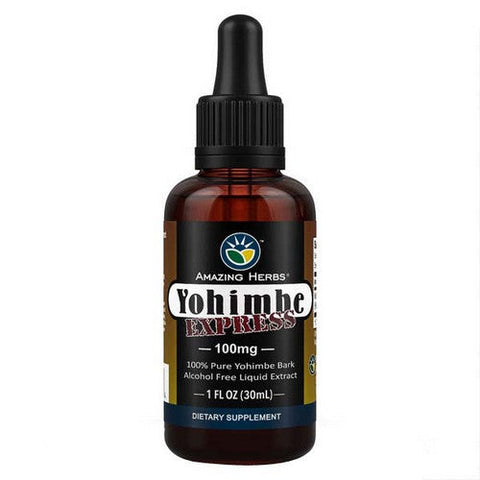 Amazing Herbs, Yohimbe Express Liquid Extract Alcohol Free, 100 Mg, 1 Oz Amazing Herbs