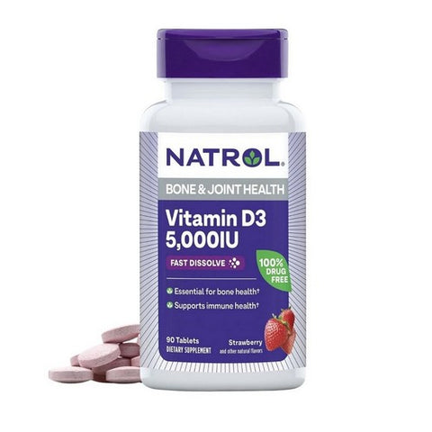 Vitamin D3 Bone And Joint Health Strawberry 90 Tabs by Natrol
