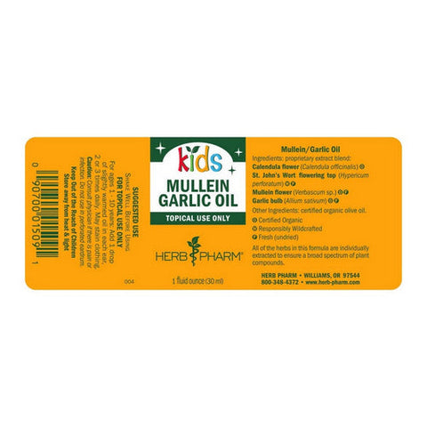 Herb Pharm, Kids Mullein/Garlic Ear Oil, 1 fl oz Herb Pharm