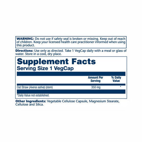 Solaray, True Herbs Avena Sativa, 350 Mg, 100 Veg Caps Solaray