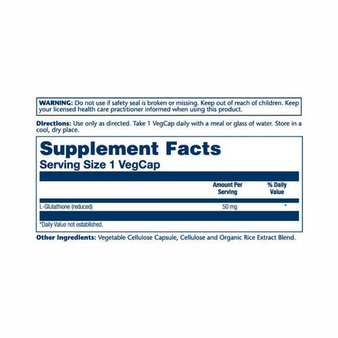 Solaray, L-Glutathione, 50 mg, 60 Caps