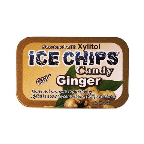 Ice Chips Candy, Hand Crafted Tin Ginger, 1.76 Oz Ice Chips Candy