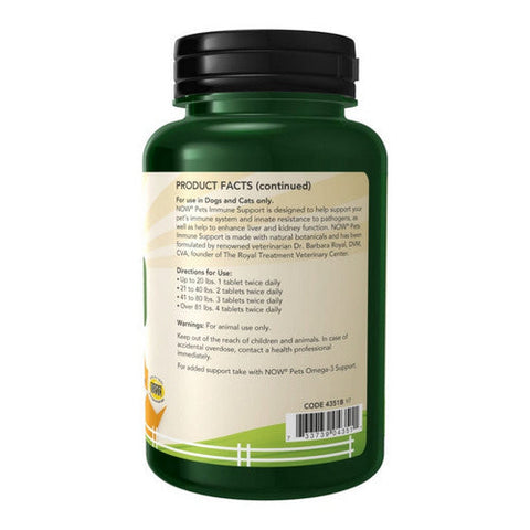 Now Foods, Pets Immune Support, 90 Tabs Now Foods