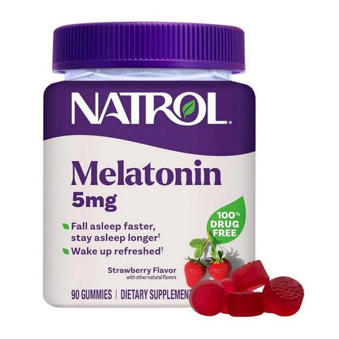 Natrol, Melatonin Strawberry, 5 Mg, 90 Gummies Natrol