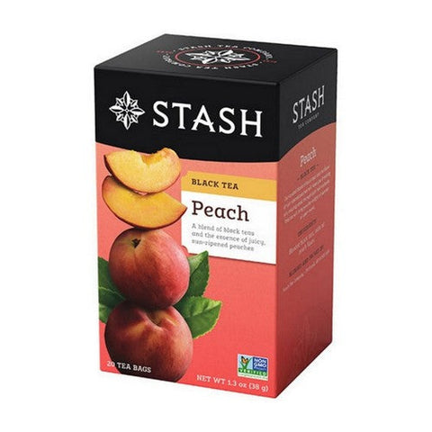 Stash Tea, Black Tea Peach, 20 Bags Stash Tea