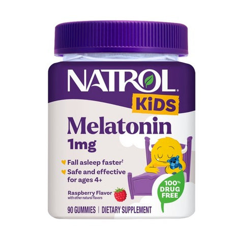 Natrol, Kids Melatonin Raspberry, 1 Mg, 90 Gummies Natrol