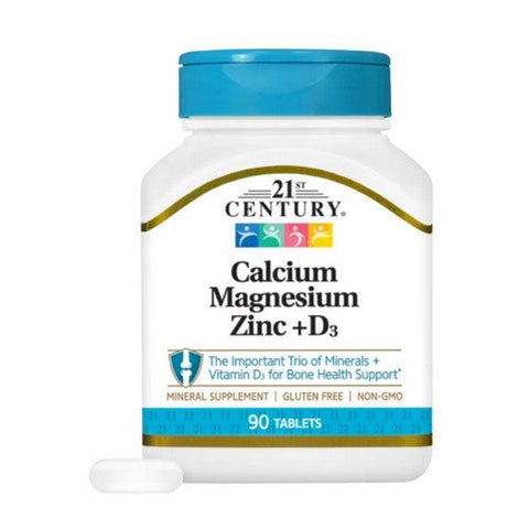 21st Century, Calc + Mag + Zinc + D3, 90 Tabs 21st Century