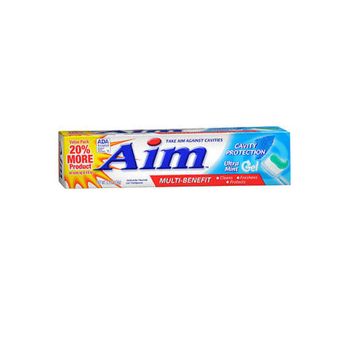 Aim, Cavity Protection Anticavity Fluoride Gel Toothpaste Ultra Mint, 5.5 Oz Aim