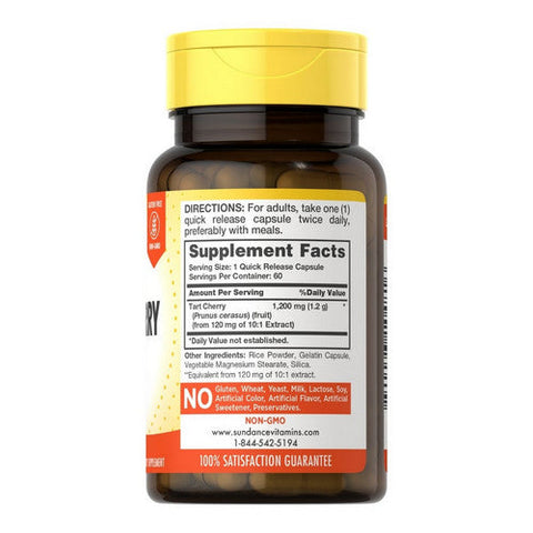 Sundance, Ultra Tart Cherry Capsules, 1200 mg, 60 Caps Sundance