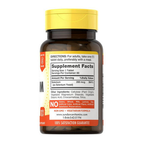 Sundance, High Potency Selenium, 200 Mcg, 60 Tabs Sundance