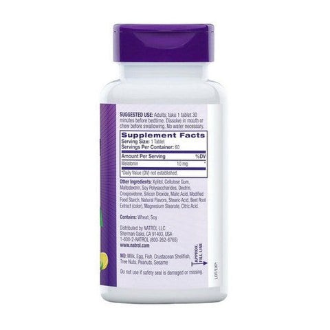 Natrol, Fast Dissolve Melatonin Citrus Punch, 10 Mg, 60 Tabs