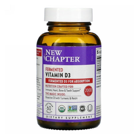 New Chapter, Fermented Vitamin D3, 2000 IU, 30 Veg Tabs New Chapter