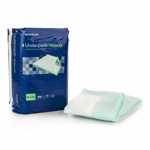 Disposable Underpad 23 X 36 Inch Fluff Polymer Moderate Absorbency UPMD2336 Green Case of 120 by McKesson
