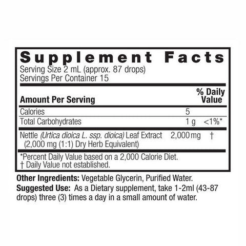 Nature's Answer, Nettle Extract Alcohol-Free, 2000 Mg, 1 Oz Nature's Answer