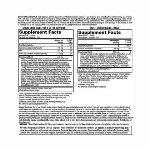 Nature's Secret, Ultimate Cleanse 2 Part Total-Body Program, 120 + 120 Tabs Nature's Secret