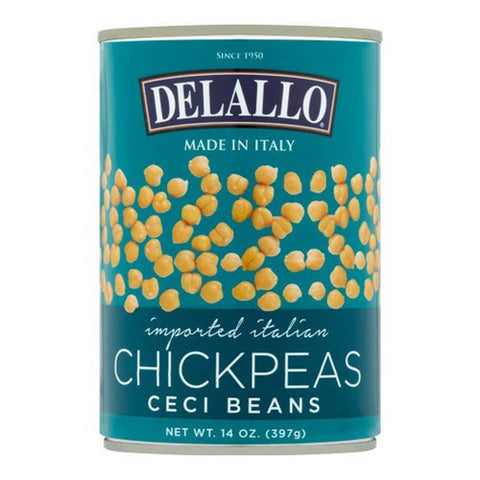 Delallo, Bean Chick Peas, 14 Oz(Case Of 12) Delallo