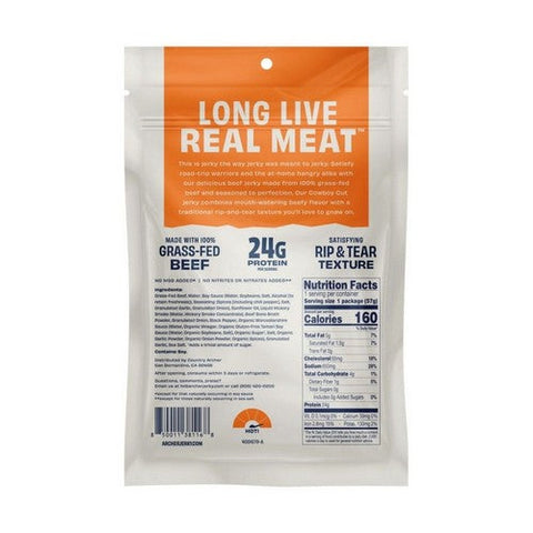Country Archer, Grass-Fed Zero Sugar Beef Jerky Spicy Sesame Garlic, 2 Oz(Case Of 12) Country Archer