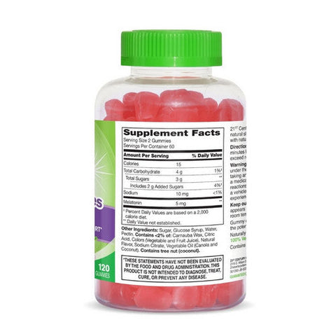 21st Century, Vitajoy Melatonin Multi Strawberry, 5 Mg, 120 Gummies