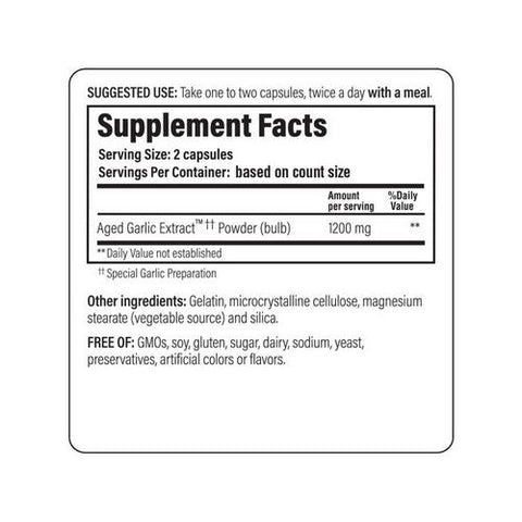 Kyolic, Aged Garlic Extract Cardiovascular And Immune Reserve Formula 200, 60 Caps Kyolic