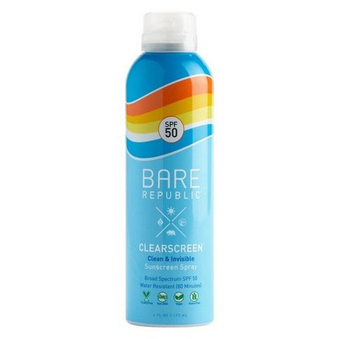 BARE REPUBLIC, Clearscreen Sunscreen SPF 50 Sunblock Spray, 6 Oz BARE REPUBLIC