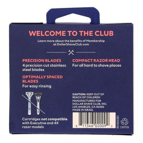 Dollar Shave Club, 4 Blade Cartridges, 4 Count Dollar Shave Club
