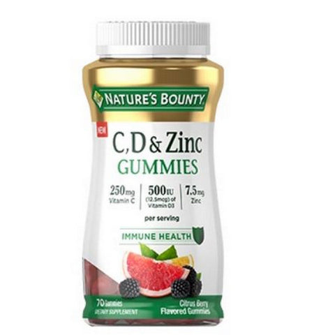 C,D & Zinc Gummies 70 Count by Nature's Bounty