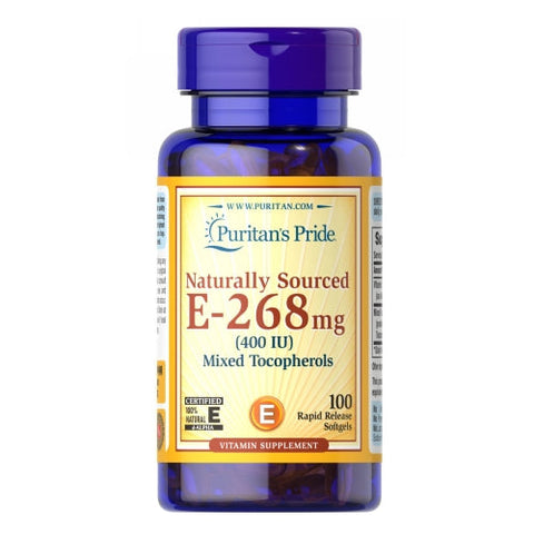 Puritan's Pride, Vitamin E-400 IU Mixed Tocopherols Natural, 100 Softgels Puritan's Pride
