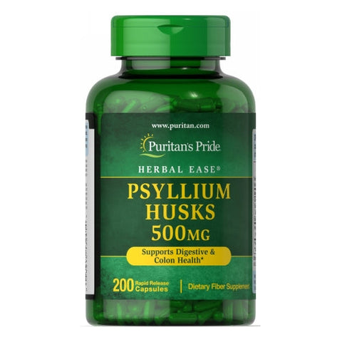 Puritan's Pride, Psyllium Husks, 500 mg, 200 Capsules Puritan's Pride