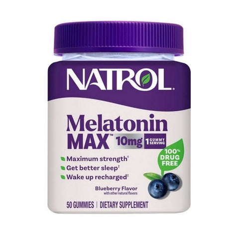 Natrol, MelatoninMax Sleep Blueberry, 10 Mg, 50 Gummies Natrol