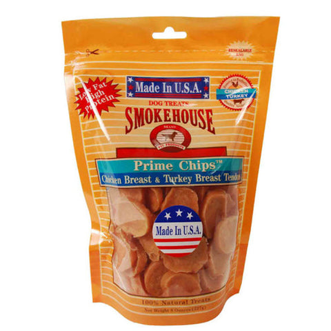 Smokehouse, Prime Chips Dog Treats Chicken Turkey, 8 Oz Smokehouse