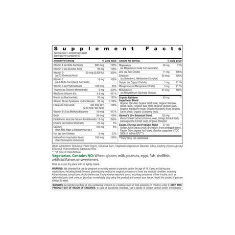 Rainbow Light, High Potency Women'S One 50 Plus Daily Multivitamin, 60 Tabs Rainbow Light
