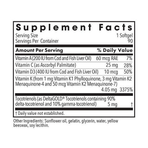 Nutricology/ Allergy Research Group, Full Spectrum Vitamin K With A  D And E, 90 Softgels Nutricology/ Allergy Research Group