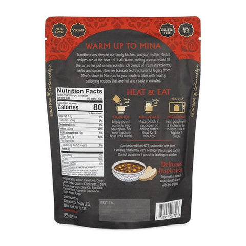 Mina, Harira Chickpea And Lentil Soup, 10 Oz (Case Of 6) Mina