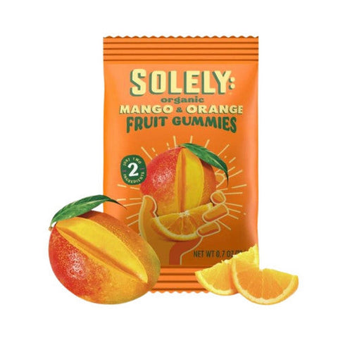 Solely, Organic Mango And Orange Whole Fruit Gummies, 3.5 Oz(Case Of 8) Solely