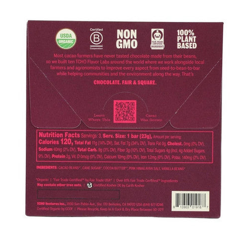 Tcho, Dark And Salty Chocolate Bar, 2.5 Oz(Case Of 10) Tcho