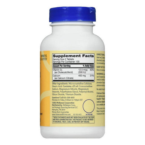 Foster And Thrive, Calcium Citrate + Vitamin D3 Petites Coated, 200 Tabs Foster And Thrive
