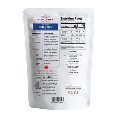 Miss Jones Baking Co, Muffin And Bread Mix Blueberry, 12.35 Oz (Case Of 6) Miss Jones Baking Co