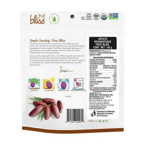 Fruit Bliss, Organic Dried And Pitted Deglet Nour Dates, 5 Oz (Case Of 6) Fruit Bliss