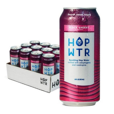 Sparkling Hop Water Black Cherry 16 Oz (Case Of 12) by Hop Water