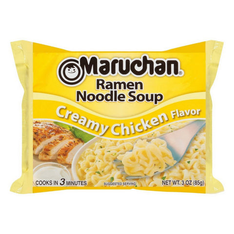 Ramen Noodle Creamy Chicken Flavor Soup 3 Oz (Case Of 24) by Maruchan