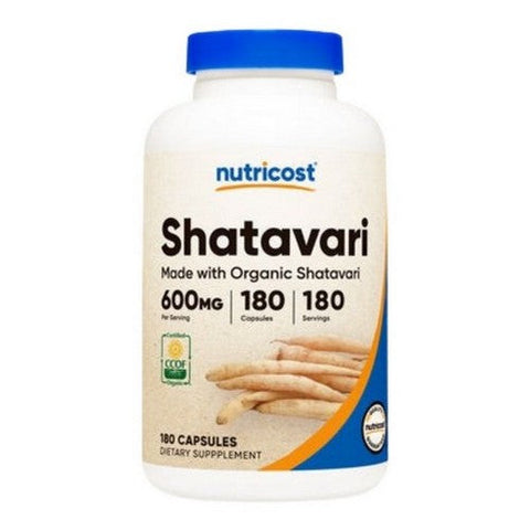 Nutricost, Organic Shatavari Capsules MWO, 600 Mg, 180 Count Nutricost