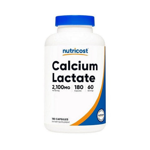 Nutricost, Calcium Lactate Capsules, 2100 Mg, 180 Count Nutricost