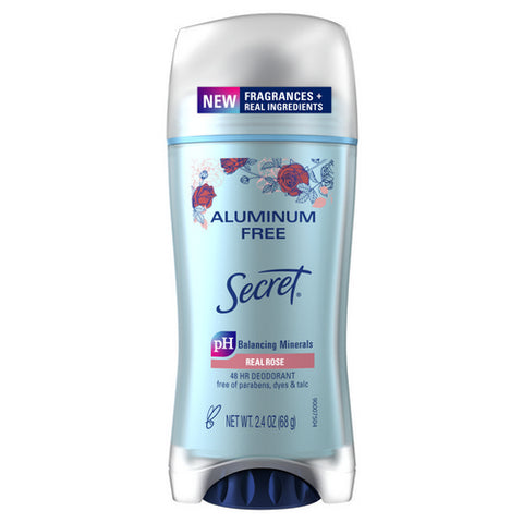 Secret Aluminum Free Deodorant For Women Rose 2.4 Oz (Case Of 3) by Secret