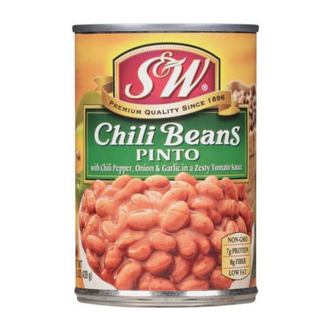 Pinto Chili Beans 15.5 Oz (Case Of 12) by S & W